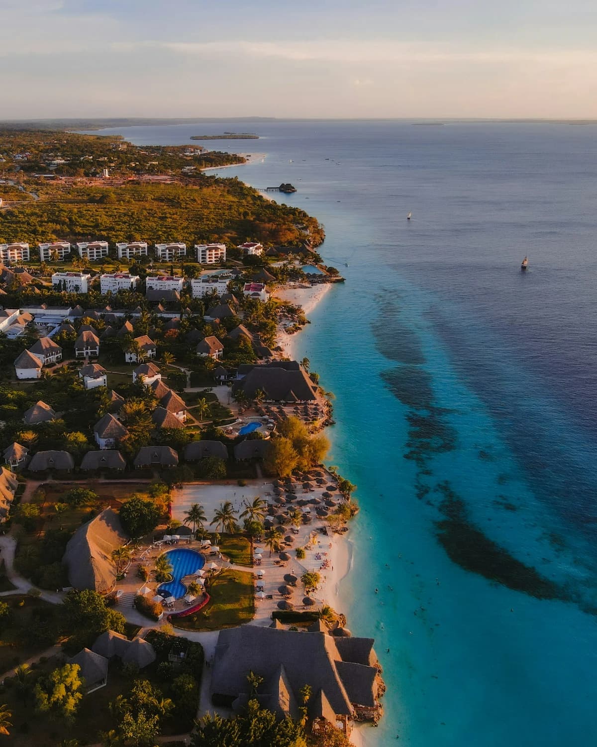 nungwi beach és kendwa beach között